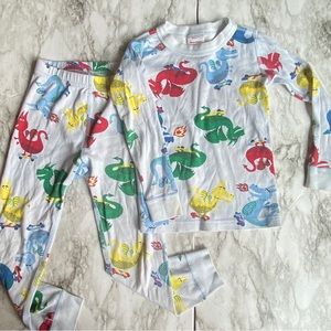 GUC Hanna Andersson 2-pc Pajama Set, Size 4, Dragons